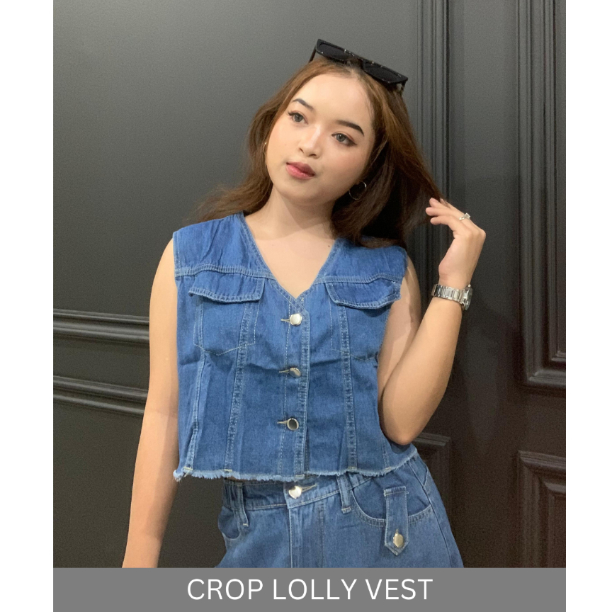 ATASAN WANITA CROP LOLLY VEST-SYSCLOTHIER JEANS