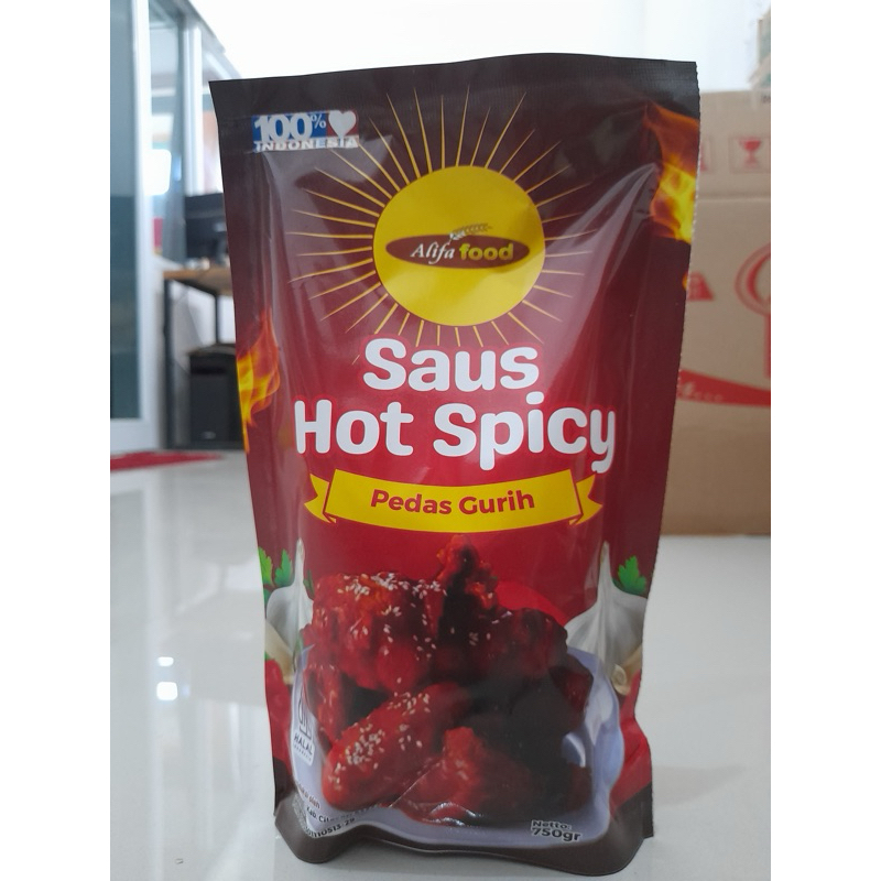 

saus hot spicy/extra pedas