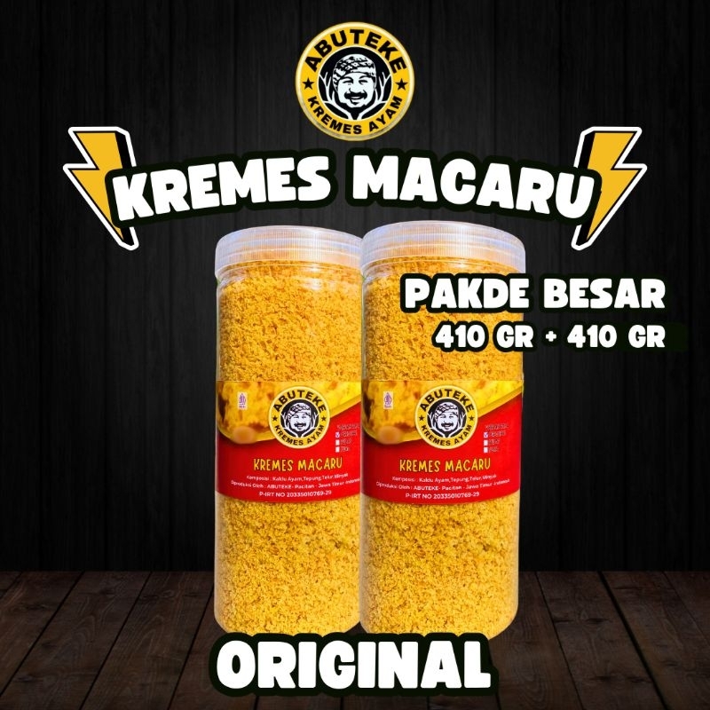 

Kremes Ayam Renyah Murah Dapat 2 Toples 410 gram Rasa Original PAKDE BESAR Kremes Macaru
