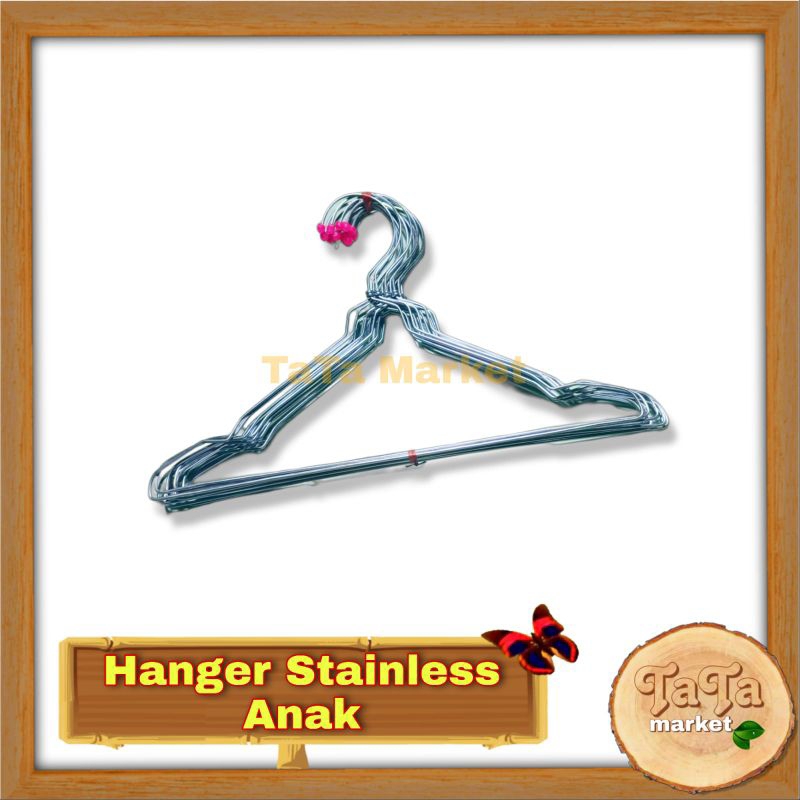 HANGER BAJU STAINLESS ANAK / Kastok Celana / Gantungan Baju