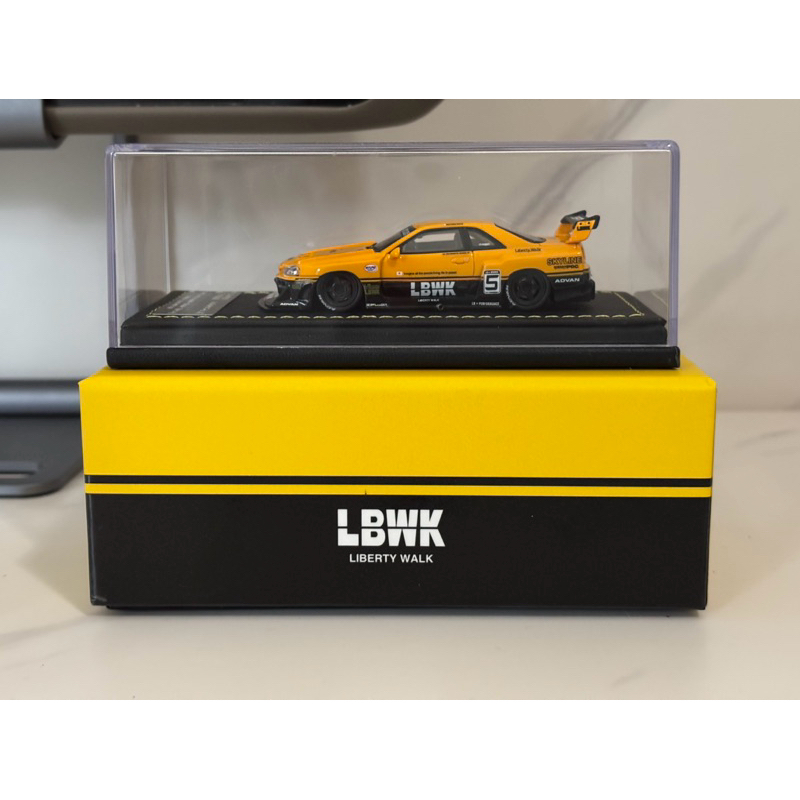 Inno64 RESIN Nissan Skyline ER-34 LBWK Super Silhouette Yellow Black