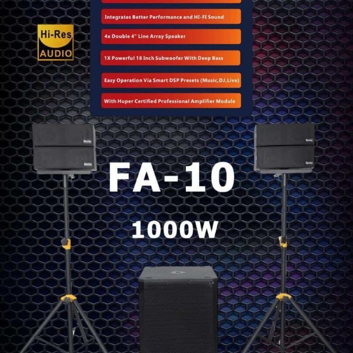 Speaker Aktif Barclay by HUPER FA10 / FA 10 / FA-10 1000Watt