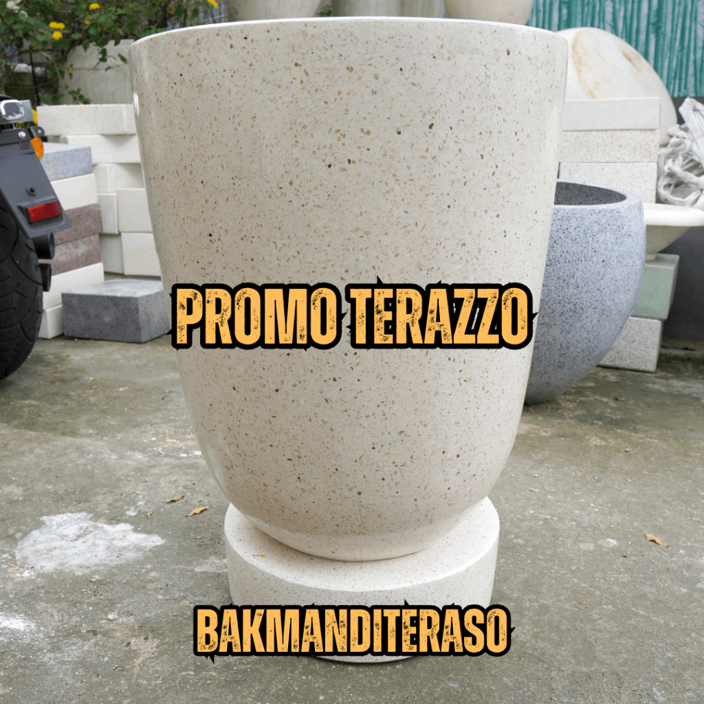 BAK MANDI TERRAZZO  MINIMALIS apollo Full 70x45 CM Putih BAK MANDI TERASO