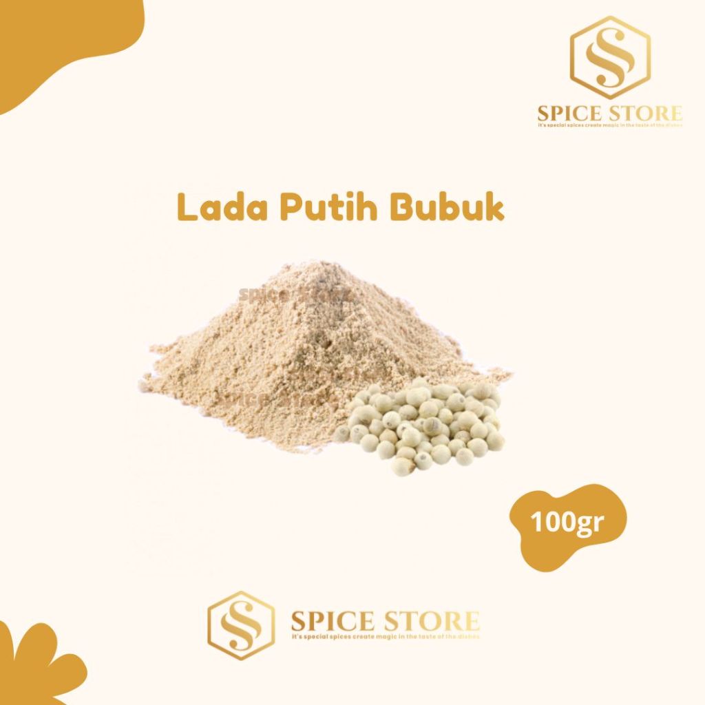 

Spice Store - Bumbu Dapur Bubuk Lada Putih 100 Gr
