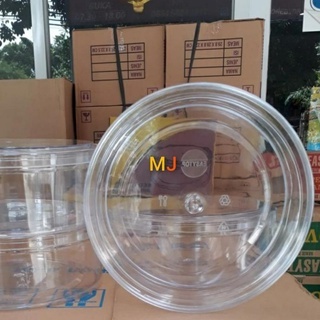 LUSINAN - Toples Kue Kering Bulat Besar Easytop 1205 polos Stoples  plastik wadah makanan kue kering