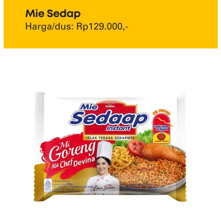 

Mie Sedap Instant Mi Goreng All Varian Gratis Bubbel Wrap