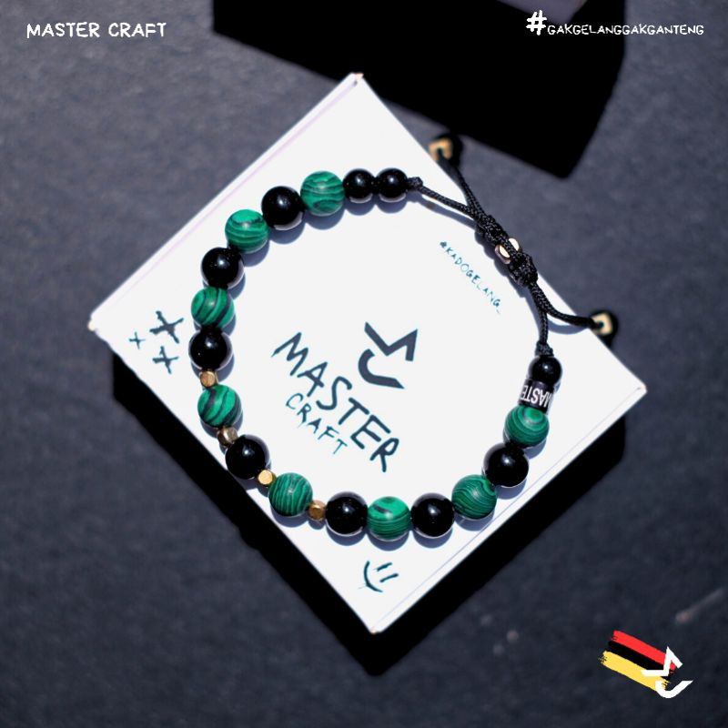 PERFECT BLACK MALACHITE BRACELET - GELANG BATU MALACHITE
