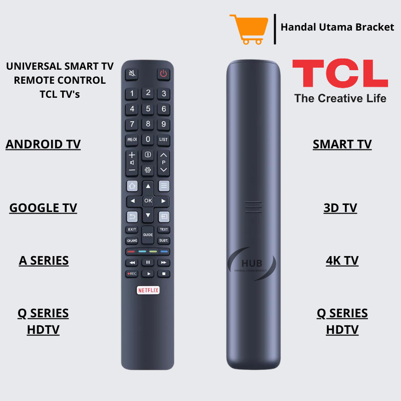 REMOT TV TCL REMOTE TV TCL SMART TV ANDROID TV LED LCD UNIVERSAL TCL SMART TV
