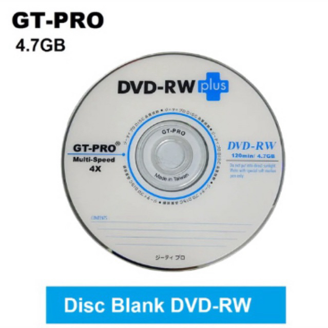 DVD-RW GT-Pro / DVD Kosong Rewriteable / Disc Blank / DVDRW GTPRO GT PRO