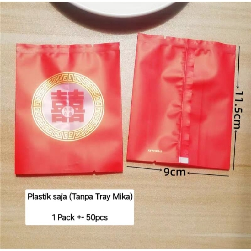 

Plastik 9x11.5cm | Plastik wedding | Plastik Shuang Xi | Kemasan plastik nikah | Plastik cookies | Plastik nastar | Plastik kue