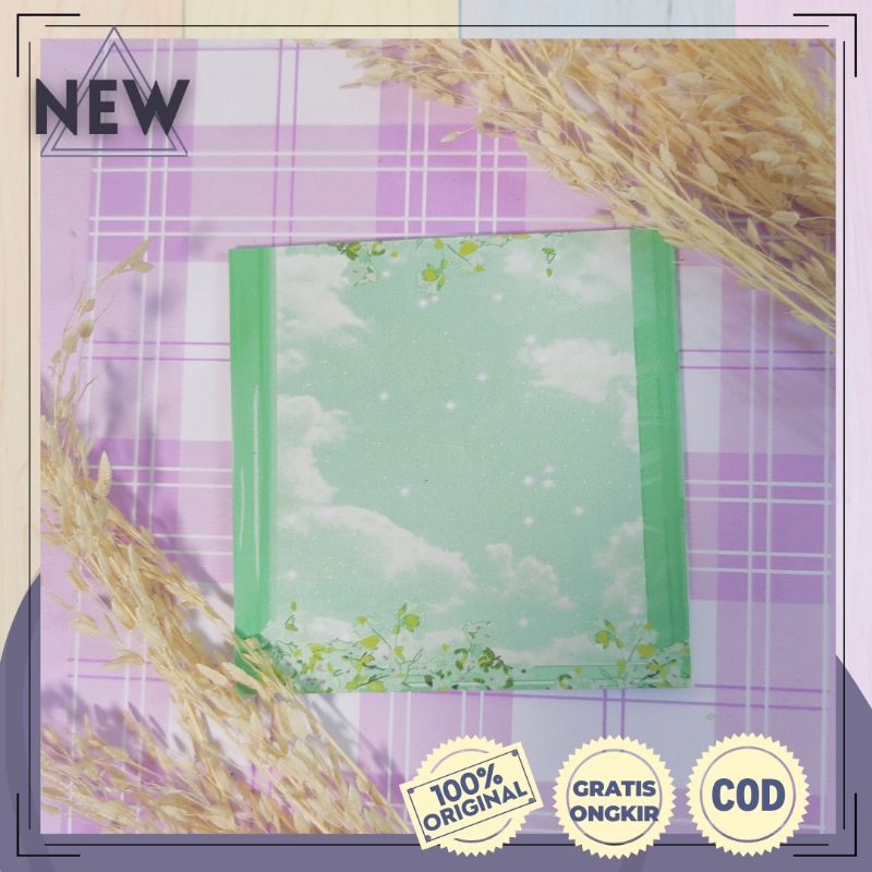 

Memopad /Notepad Green Sweet Clouds 35 Lmbr Kertas Tempel Buku Jurnal Handmade