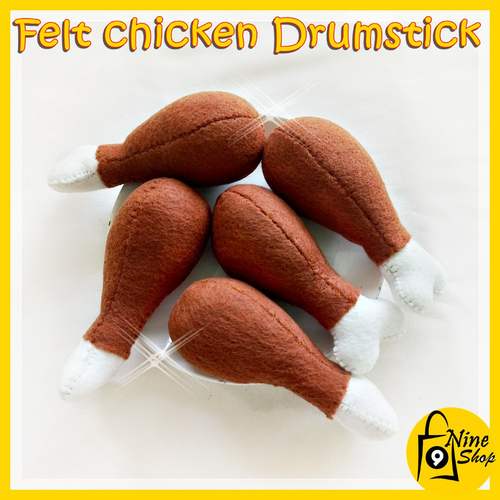 Mainan Anak Paha Ayam Goreng / Felt Fried Chicken play Food
