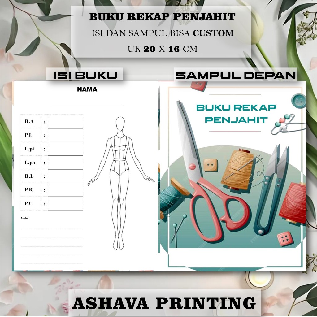 

BUKU REKAP PENJAHIT / BUKU CATATAN MENJAHIT