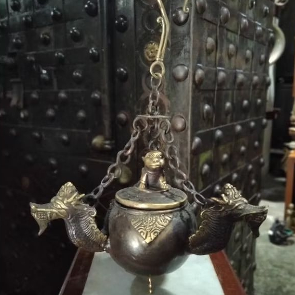 Tempat Dupa Motif Naga China Lawas Jadul Tua