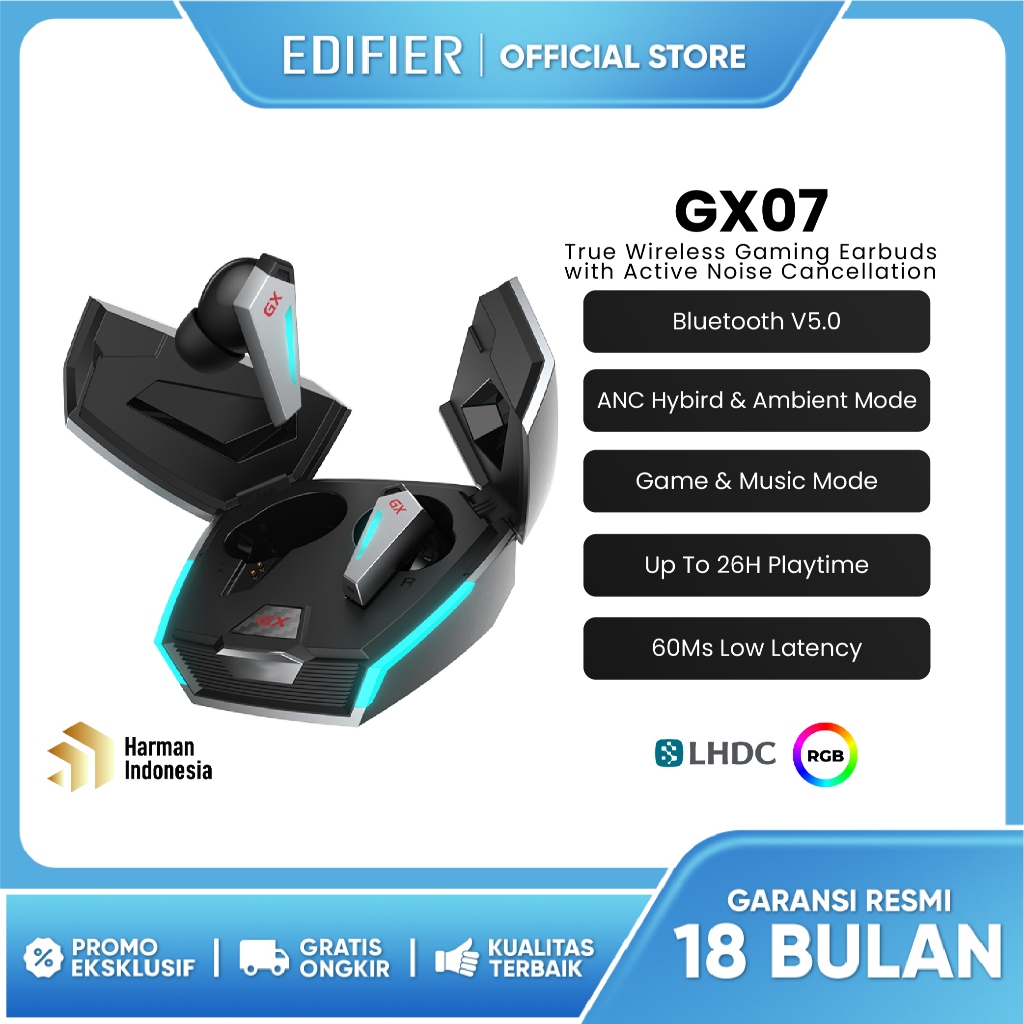 HECATE by EDIFIER GX07 True wireless Gaming Earbuds with Anc