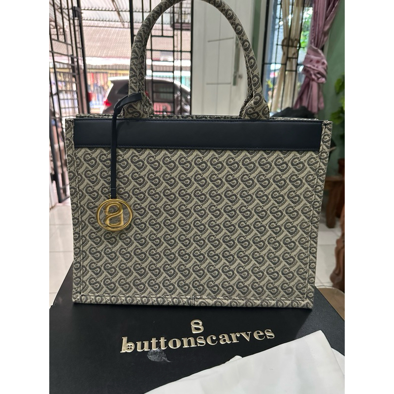 Bimu Totebag Jaguard Buttonscarves Dawn Large+Box