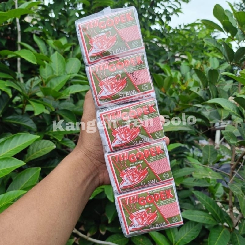 

Paket 10 Pcs Teh Gopek Slawi 40 Gram / 1 Pack Teh Tubruk Wangi Melati Merk Gopek