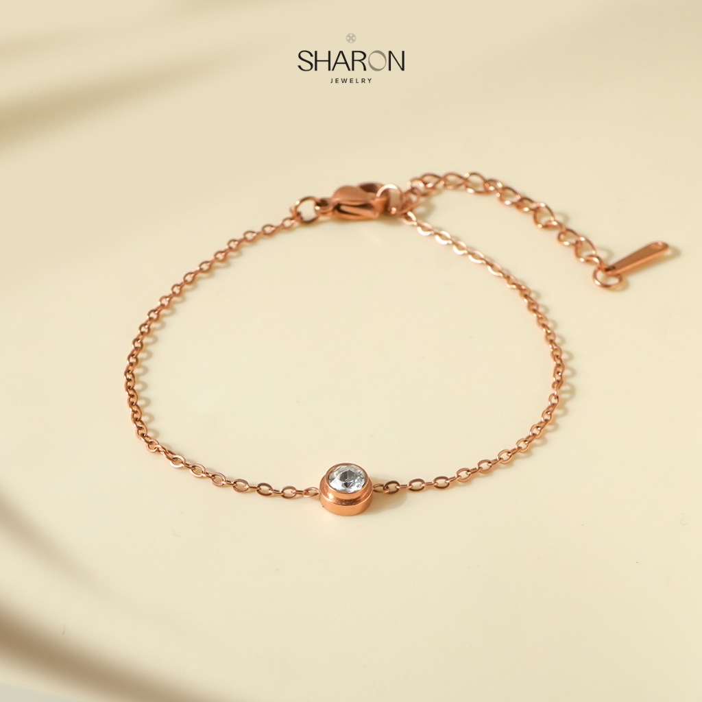 Sharon Jewelry Gelang Wanita Elegant Original Lapis Emas Perhiasan Simple B245 Aksesoris Fashion