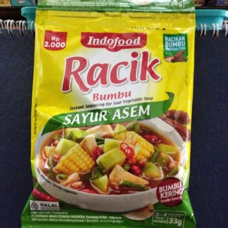 

RACIK SAYUR ASEM 33 GR(ISI 10PCS)