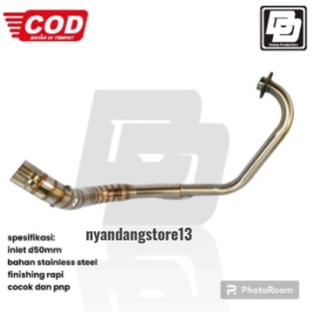 Knalpot stainless Leher Tiger Megapro Gl pro