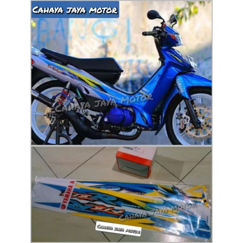 Striping Stiker Lis Yamaha Fizr Fiz R Biru Silver Dual Tone 2000 Asli Yamaha Full Set