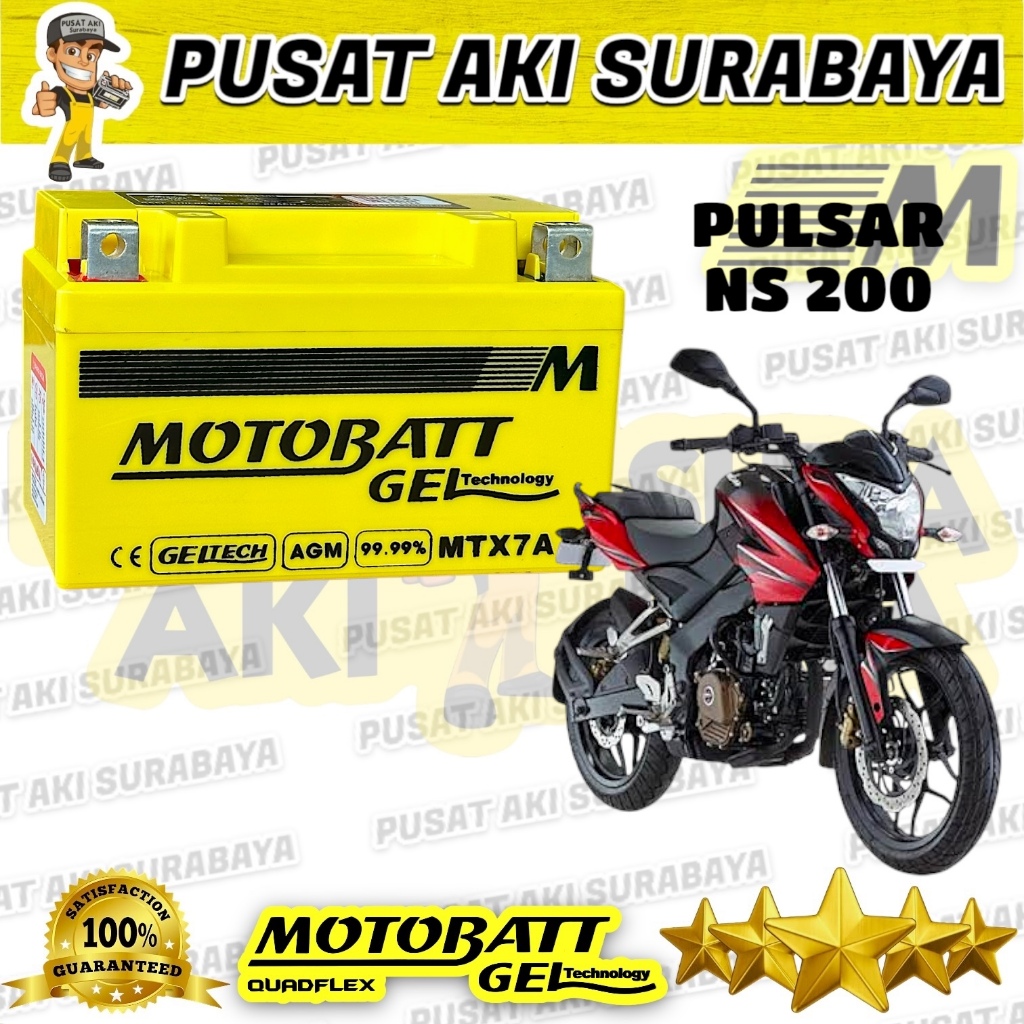 BERGARANSI AKI BARU MOTOBATT MTX7A PULSAR NS200 DAYTONA 675 CB 650 RR ESTRELLA NINJA H2 YTX9