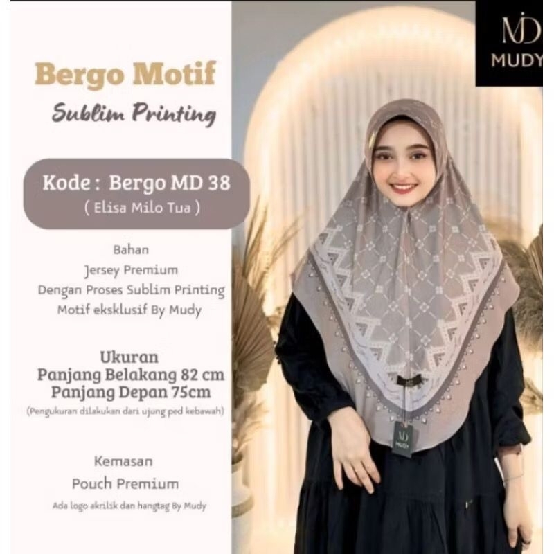 WARUNG HIJAB-MUDY //BERGO MOTIF SUBLIM PRINTING ELISA