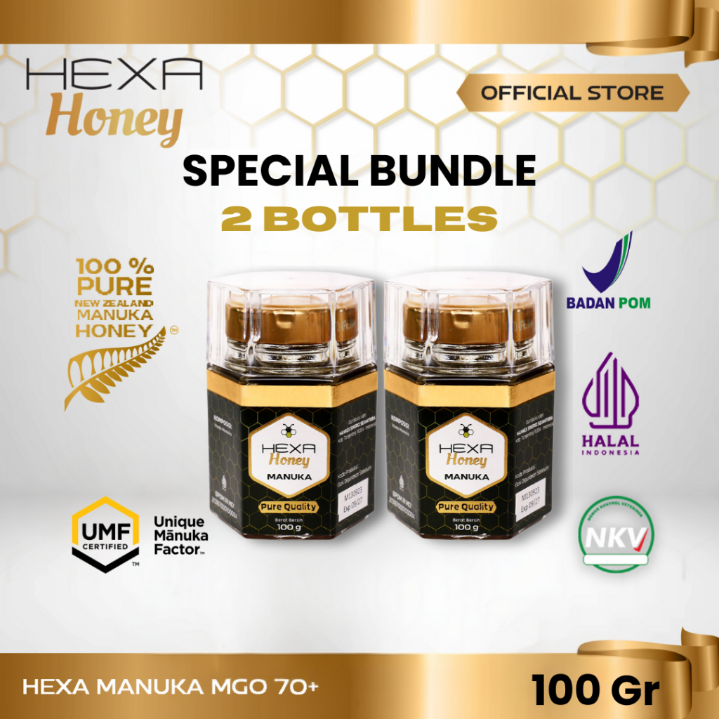 

Promo Special Bundle Madu Manuka Hexa Honey Manuka MGO 70+ 100gr