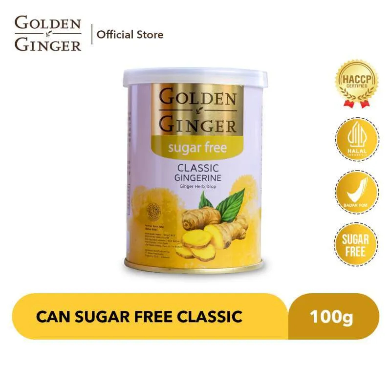 

Golden Ginger Can Herb Drop Sugar Free Classic 100gr
