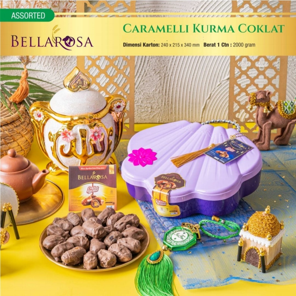 

Apazada - Coklat Kurma Bellarosa Caramelli Halal / Hampers Kue Lebaran Paket 1 Toples Murah Enak