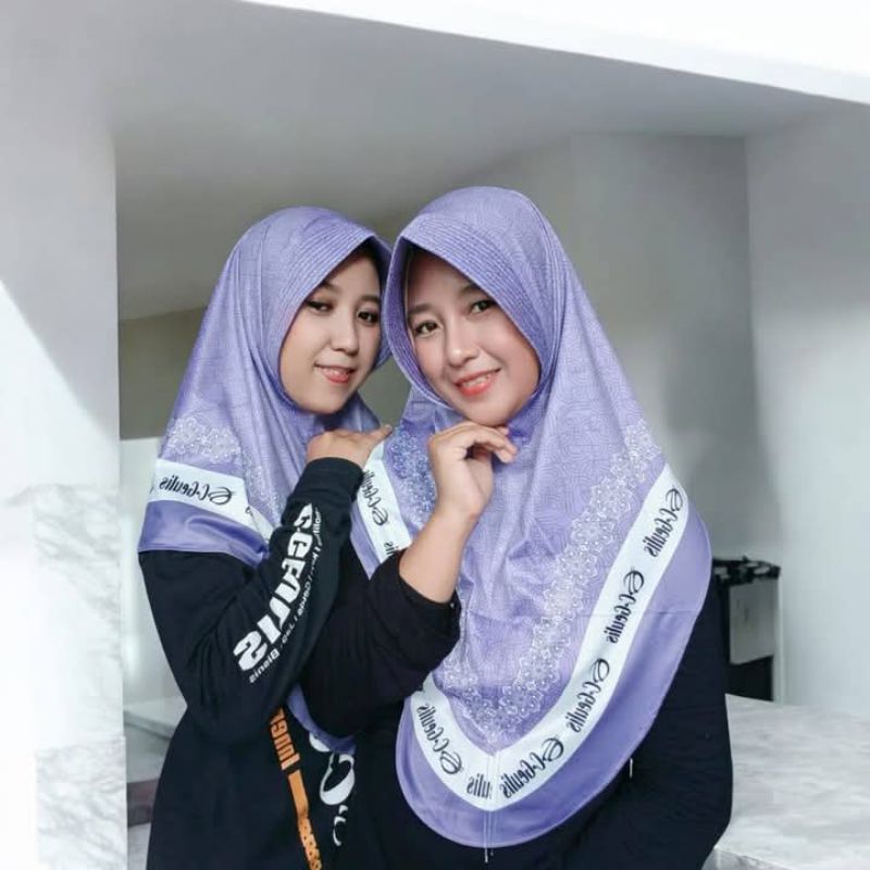 C-Geulis Hijab Instan Printing Bergo Instan Printing