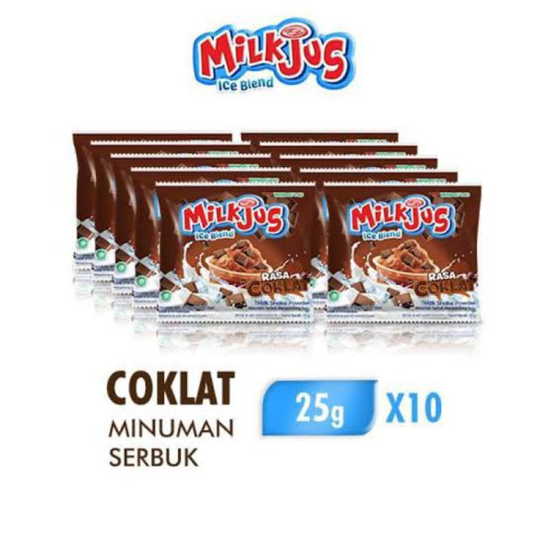 

milkjus minuman serbuk all varian harga tertera 1 renceng isi 10 sachet