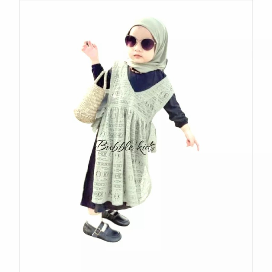 Brokat Malika Gamis Anak Set Hijab 0-2 Tahun Gamis Anak Terbaru