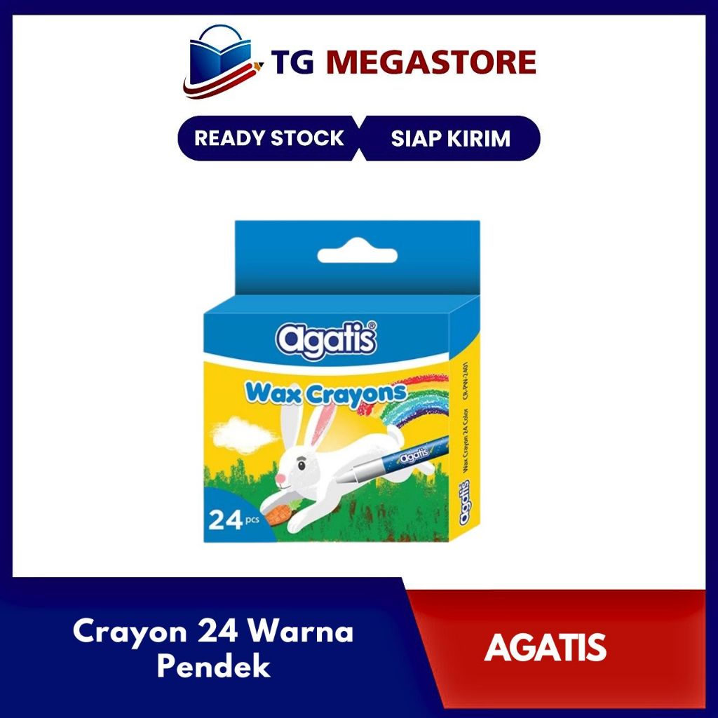 

Crayon / Krayon AGATIS 24 Warna Pendek