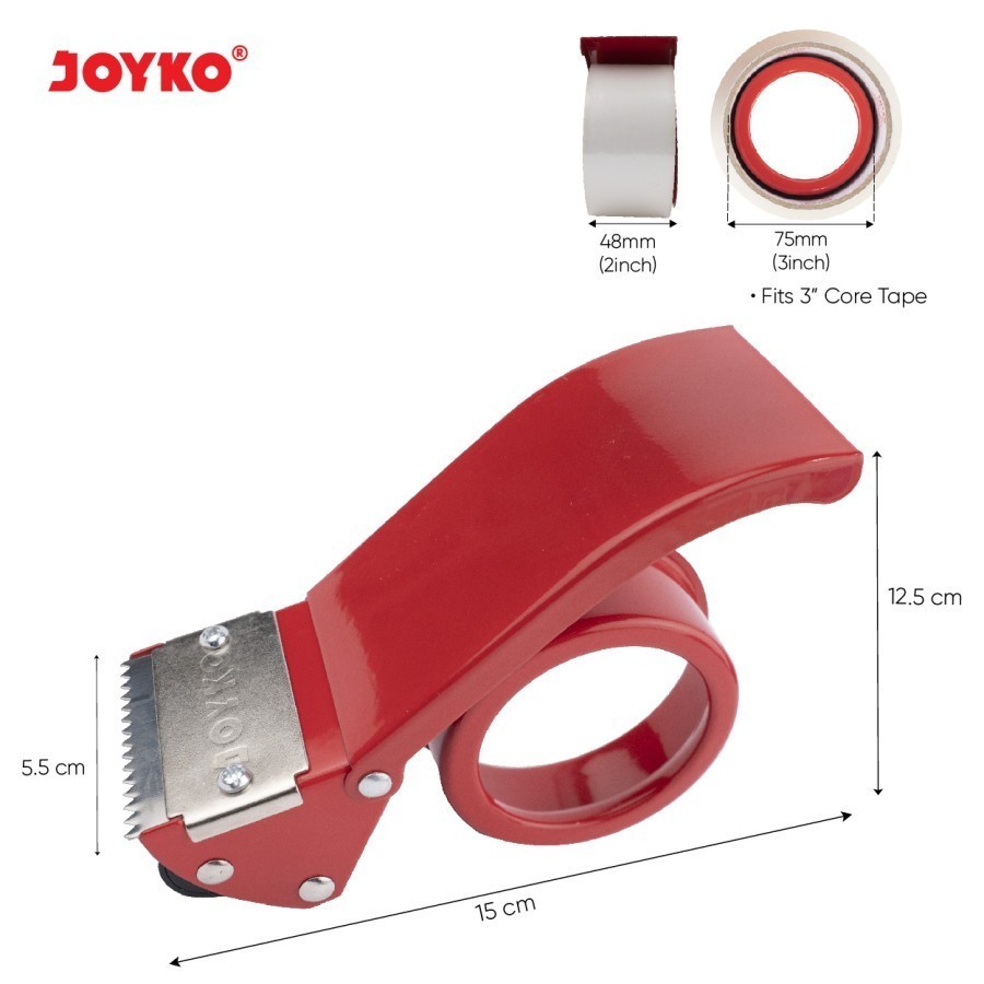 

Tape Dispenser Cutter / Pemotong Lakban 2" Besi / Plastik JOYKO TD-2S - PLASTIK TD-2