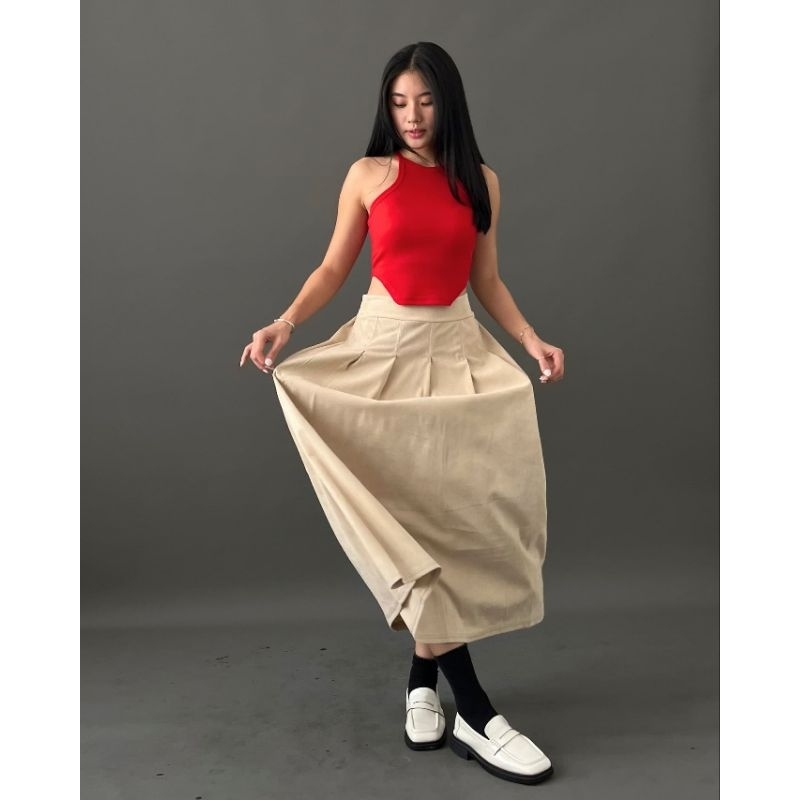 Austine Long Corduroy Skirt