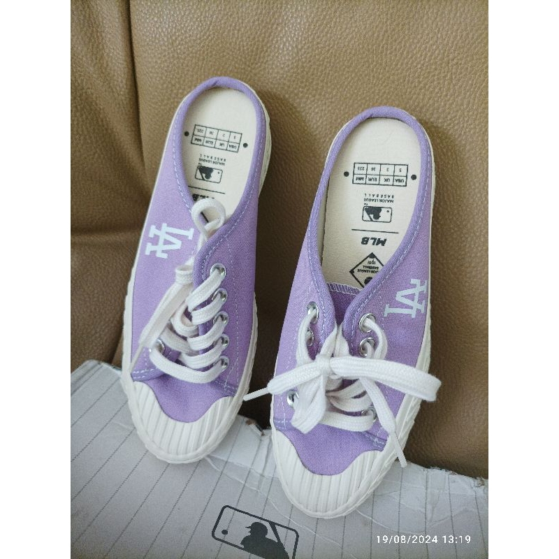 SEPATU MLB PLAYBALL ORIGIN MULE - ORIGINAL 100% WARNA LILAC SIZE 36
