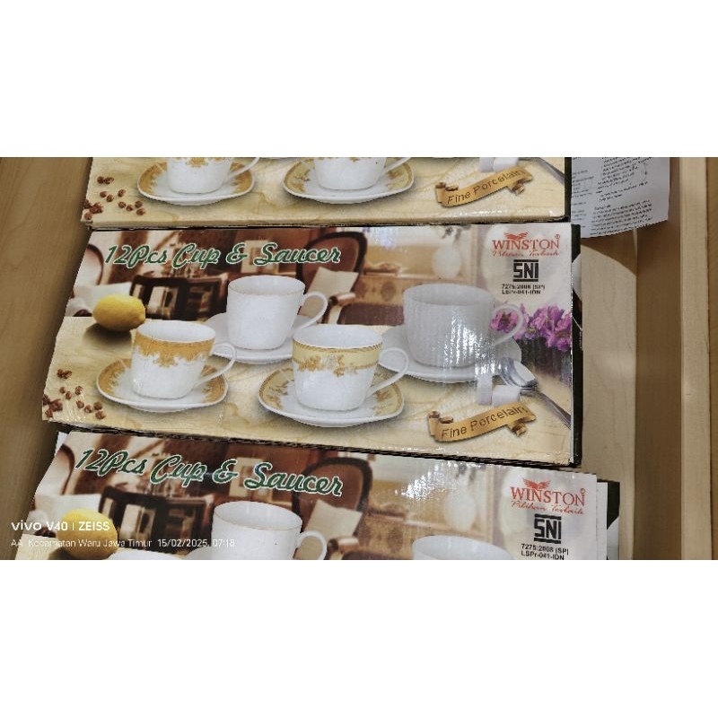 Cangkir Kopi Keramik Putih Polos SECOND