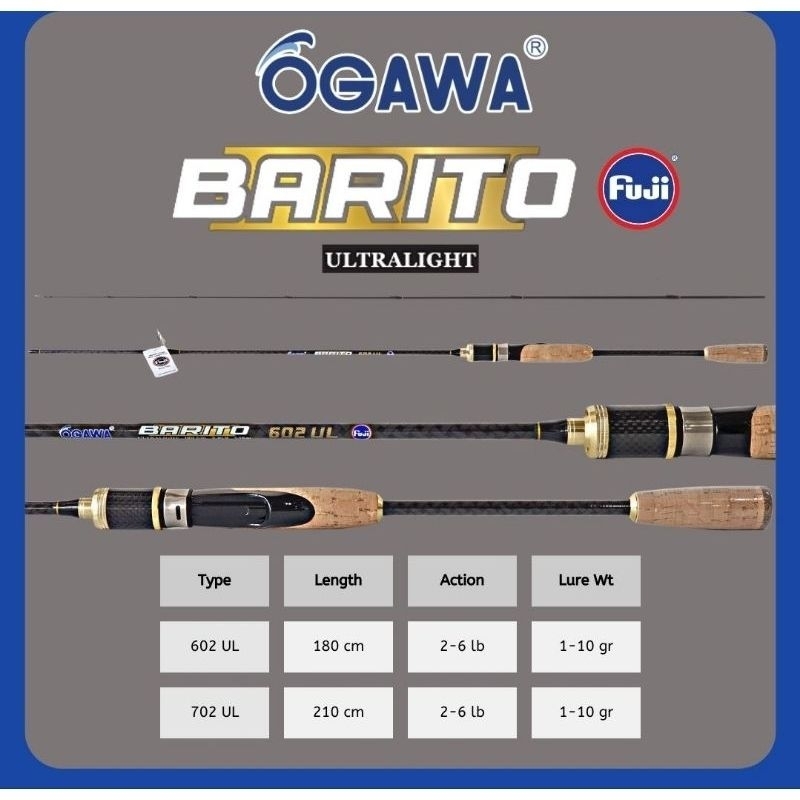 Joran UL Ogawa barito 602/180cm solid carbon