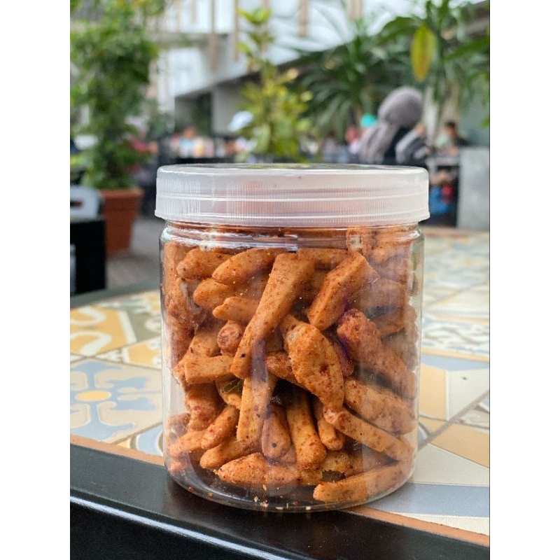 

SNACK CEMILAN SNACK BASRENG STIK BASRENG PEDAS DAUN JERUK