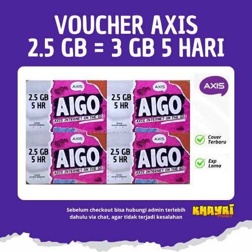 GROSIR VOUCHER AXIS AIGO 3.5 GB 5 HARI (4.5GB)