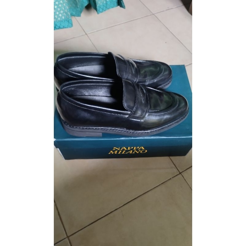 nappa milano noir penny loafers