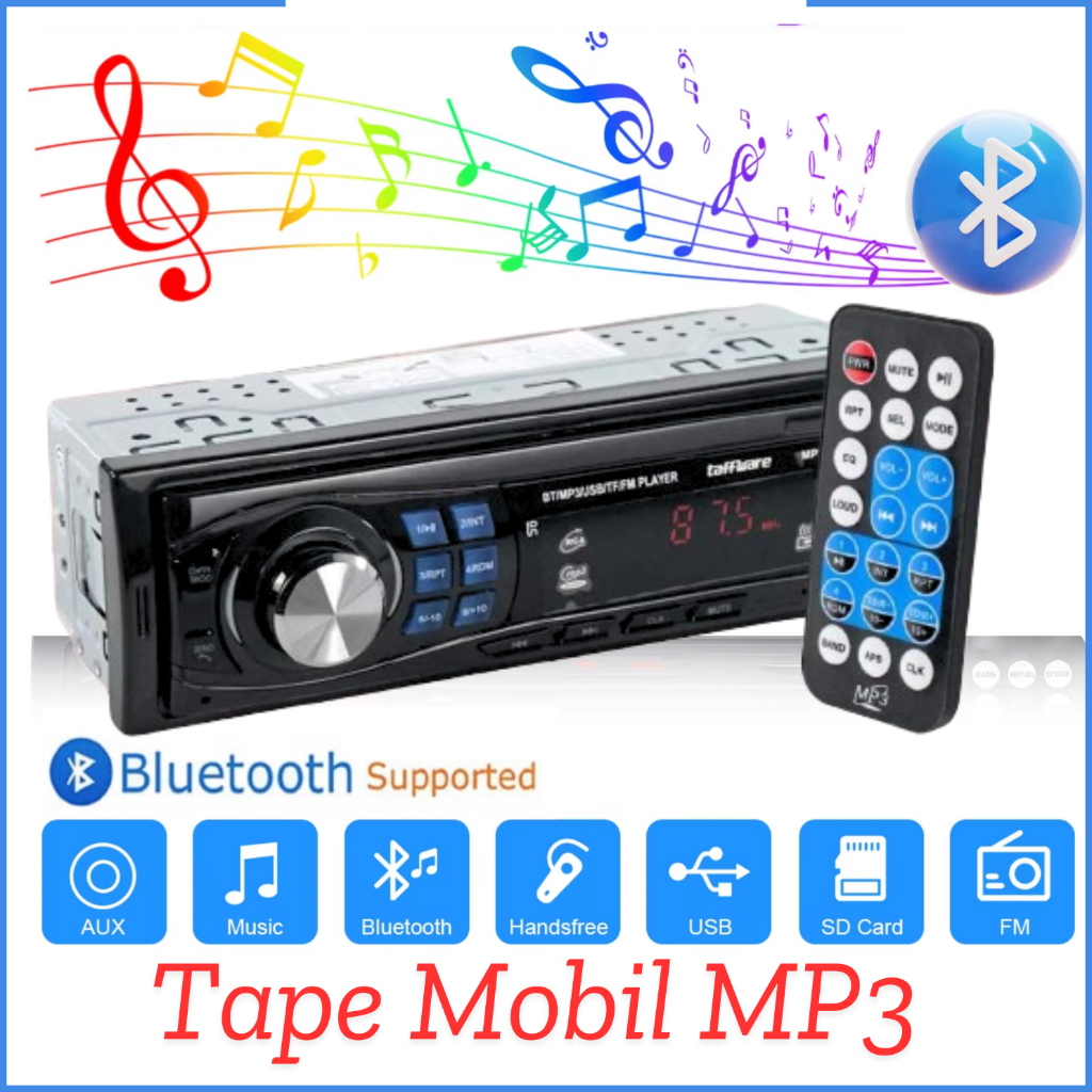 Taffware Tape Mobil Bluetooth MP3 Full Bass 12 Volt Wireless 12 Pin Plug MP3 S210L