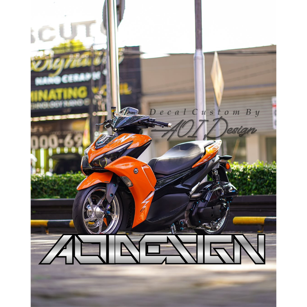 Decal sticker AEROX NEW motif simple elegan untuk Aerox Connected Full Body