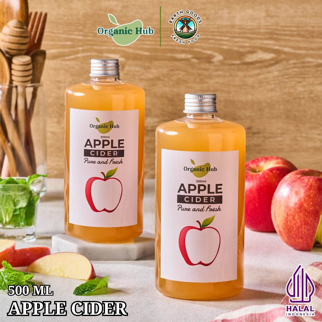 

Organic Hub Paket Lebih Banyak 1 Liter Cuka Apel Dapat 2 Cuka Apel With Mother Original 500ml Asli