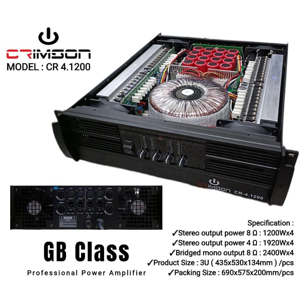 power amplifier GB CLASS 4 channel CR 4.1200