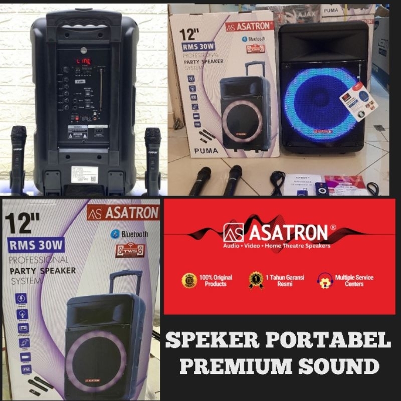 KARAOKE SPEAKER 12" ASATRON PUMA ( PREMIUM ) SPEAKER SISTEM BLUTOOTH