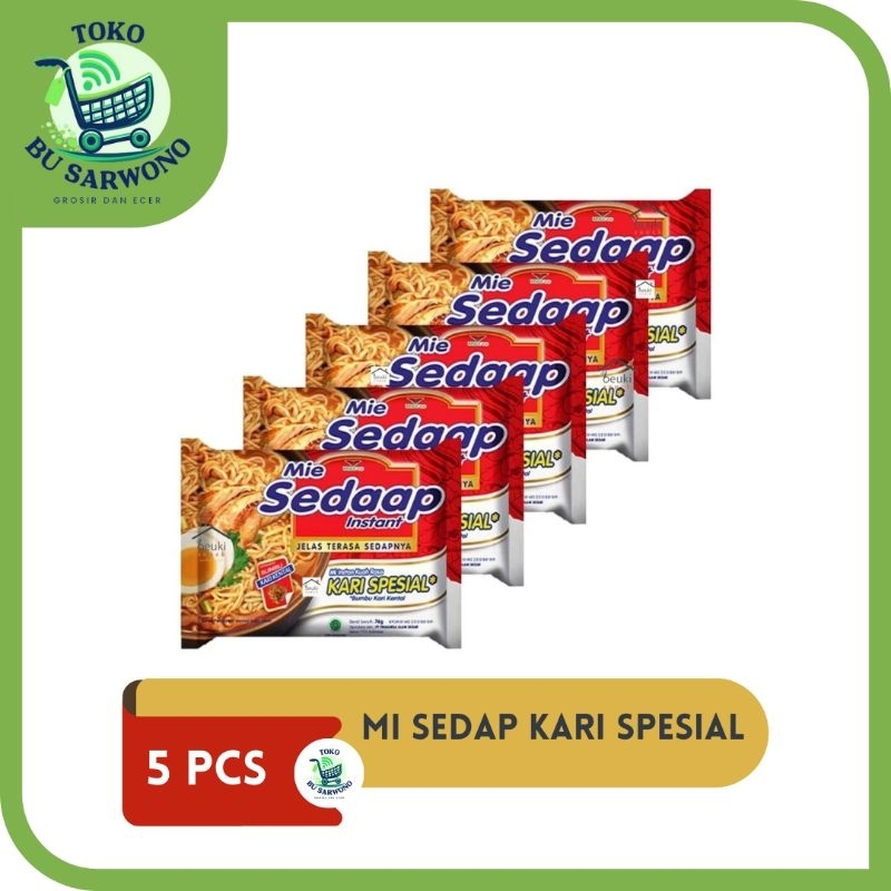

SEDAAP KARI SPESIAL 76 GRAM ISI 5 PCS| MIE SEDAP INSTAN KARI SPESIAL