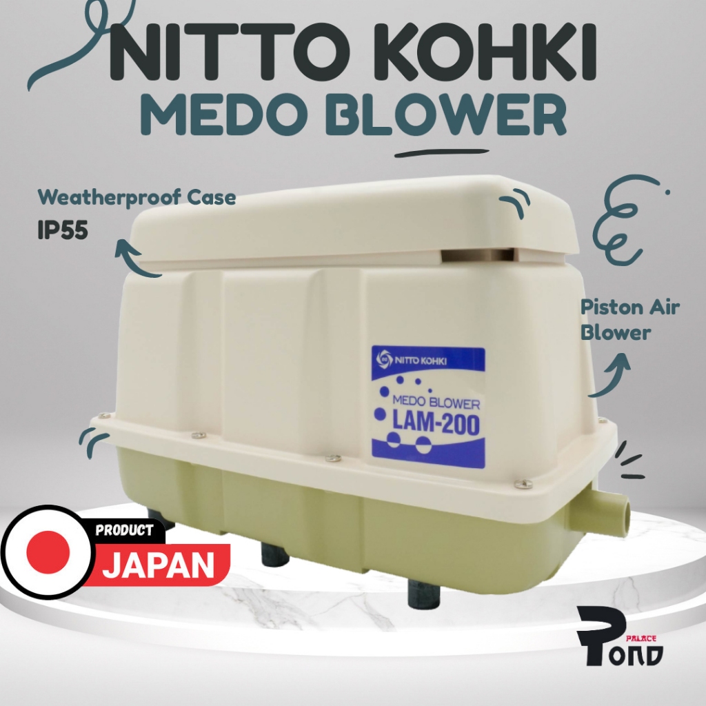 Air Pump Nitto Kohki Medo Air Blower LAM 200 Compressor Septic Tank
