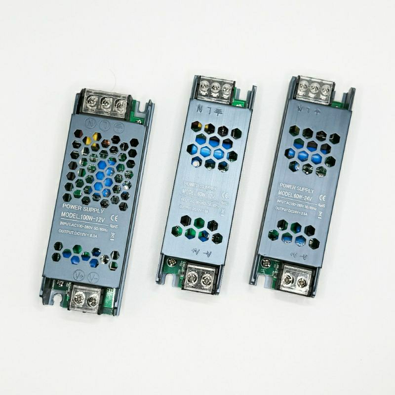 Power Supply Trafo Slim SMPS 60W 12V 5A / 60W 24V 2.5A  / 100W 12V 8.3A